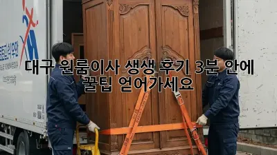 대구 원룸이사 생생 후기: 3분 안에 꿀팁 얻어가세요! 📦